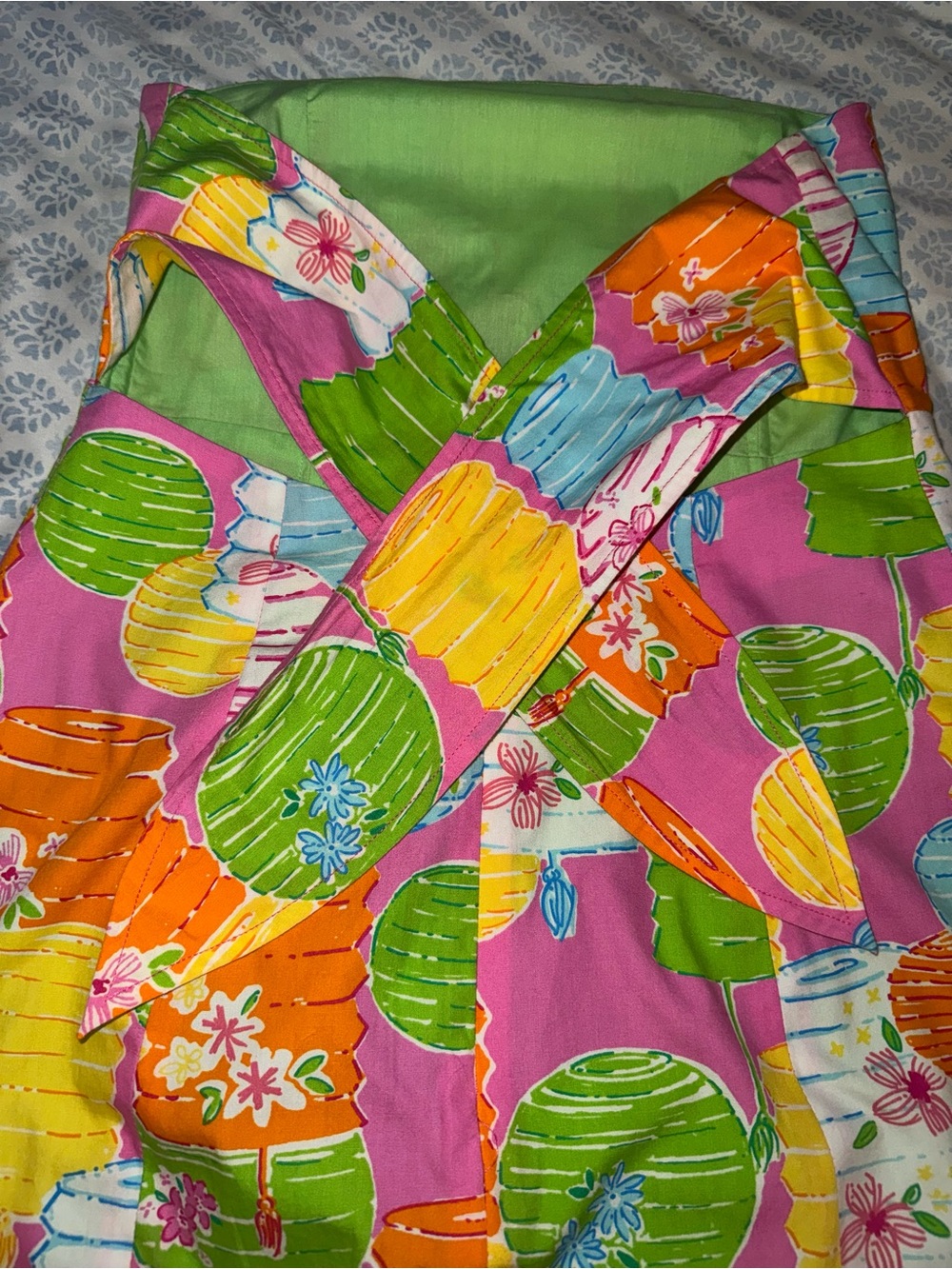 Vintage Lilly Pulitzer strapless dress size 4 Chinese Lantern Pattern - Picture 11 of 14